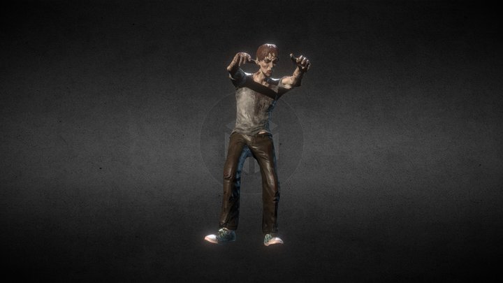 Zombie walking 3D Model