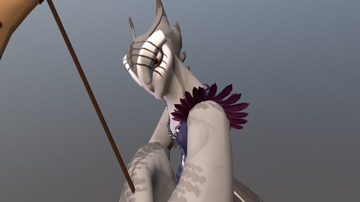 Owl and Bow.V1 3D Model