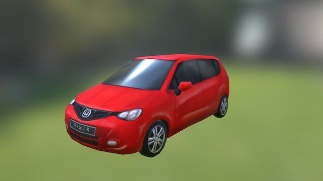 mobil merah 3D Model