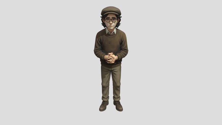 Pensive Youth 1930 3D Model