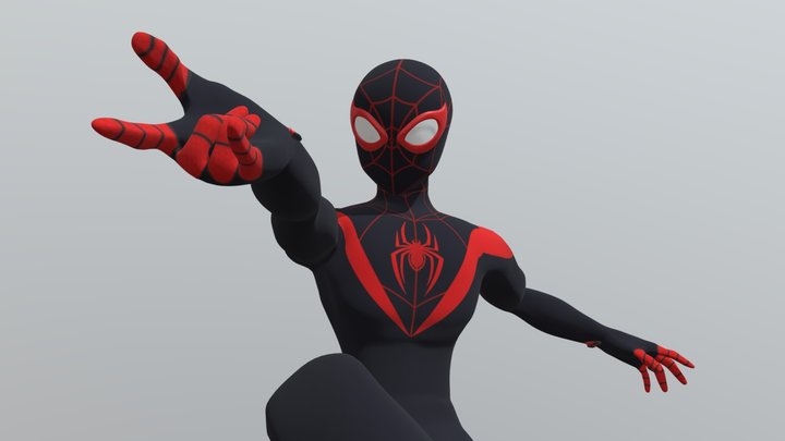 Spider - Man Miles Morales Comic 3D Model