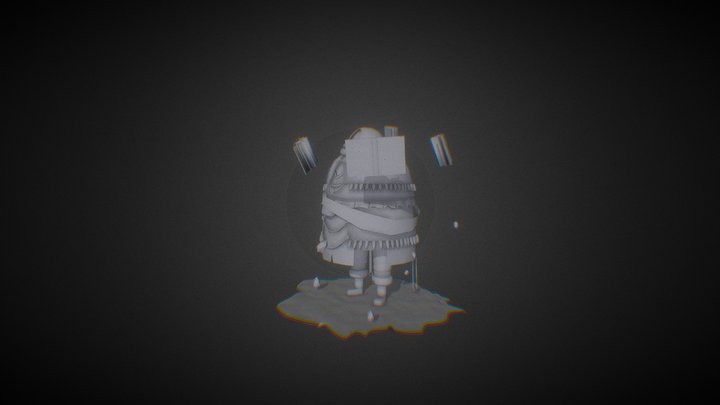 mago dos livros 3D Model