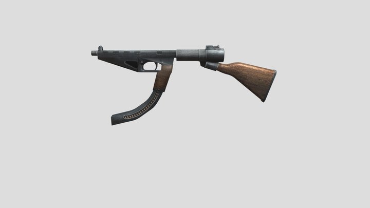 Type 2 SubmachineGun 3D Model