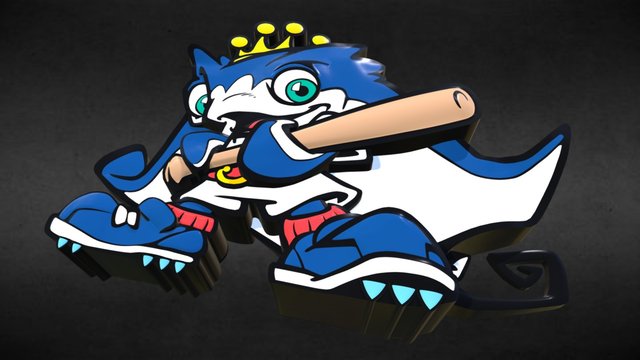 Shikoku Baseball League Mascot 3D Model