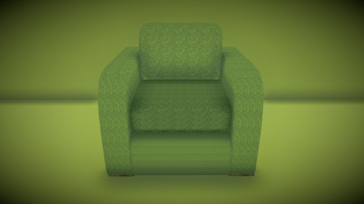 Modern 1 seat sofa 3D Model
