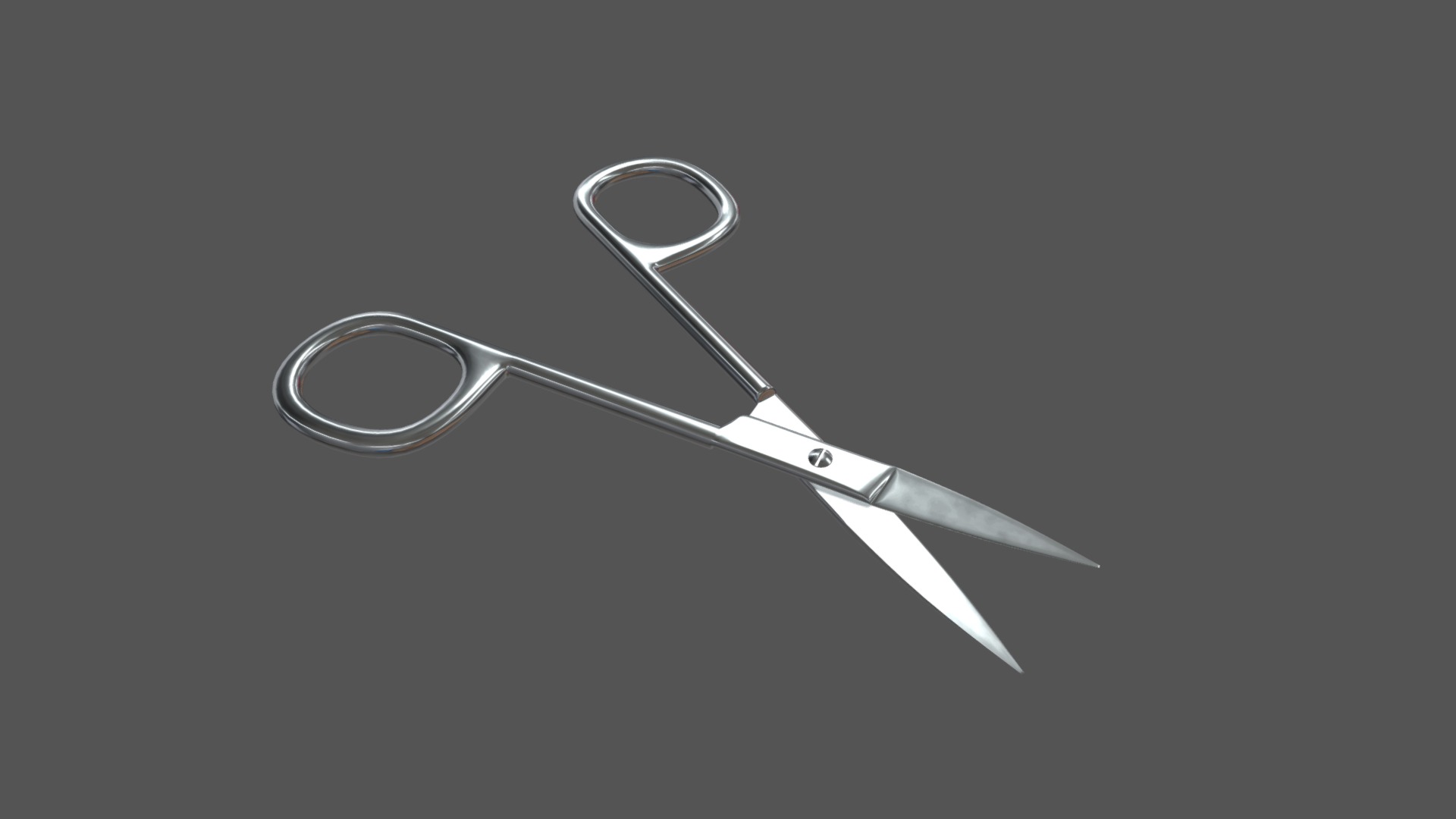 3D model Scissors stainless steel opened - This is a 3D model of the Scissors stainless steel opened. The 3D model is about arrow.