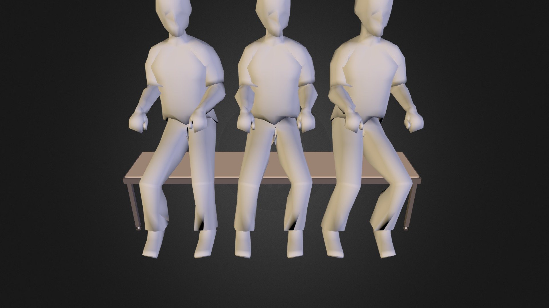 half-bench-people - 3D model by spenthil [93d72b5] - Sketchfab