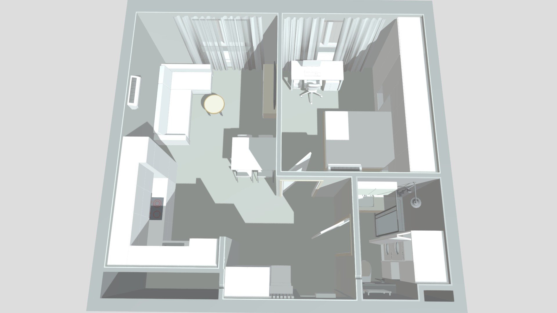 Итоговое планировочное решение - Download Free 3D model by mad_and ...