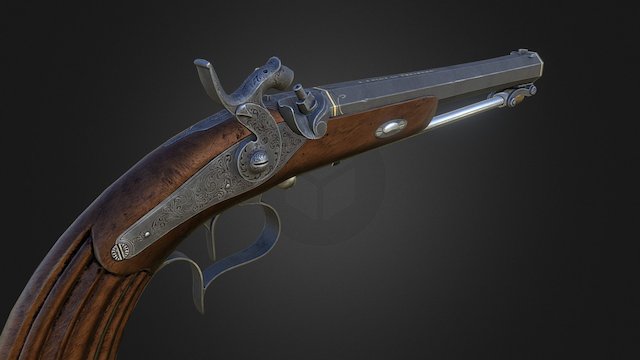Old pistol 3D Model
