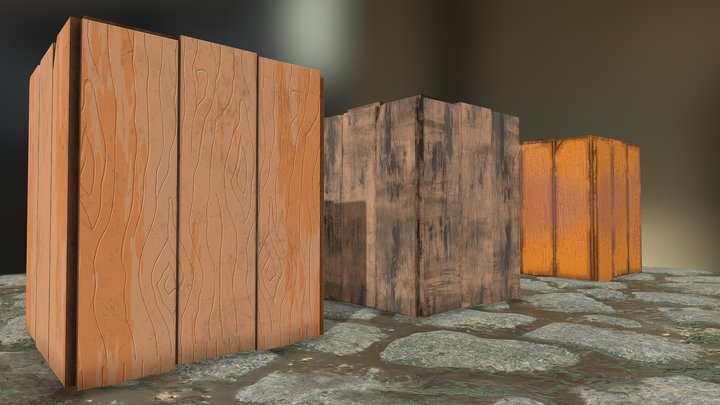 3 Box props free 3D Model