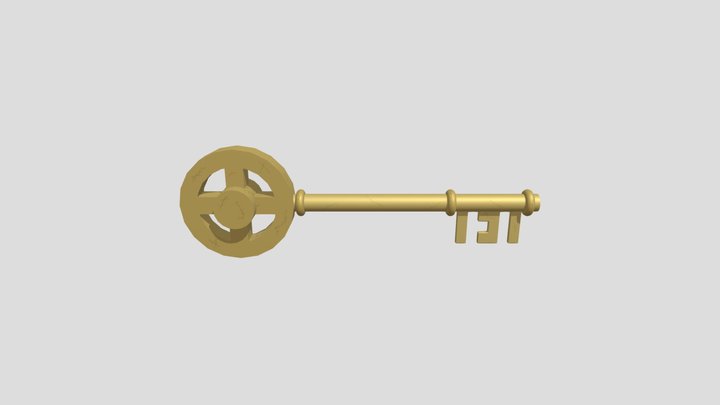 Lowpoly Key 3D Model