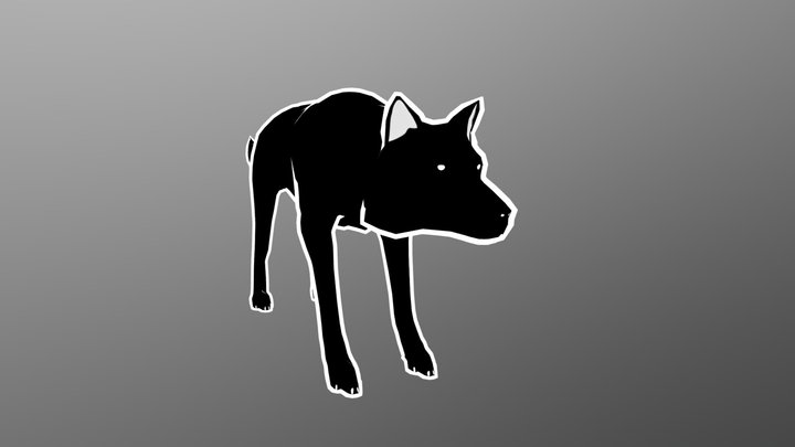 Wolf (Outlined) 3D Model