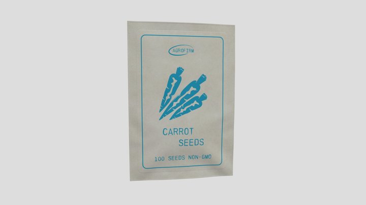 Carrot Seeds 3D Model