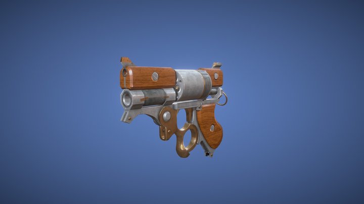Steampunk Gun 3D Model