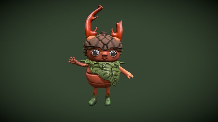Beetle Adventurer Twig 3D Model
