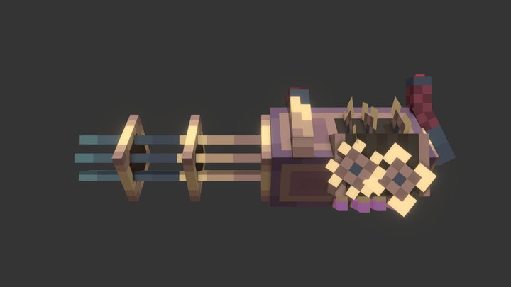 Steampunk Minigun 3D Model
