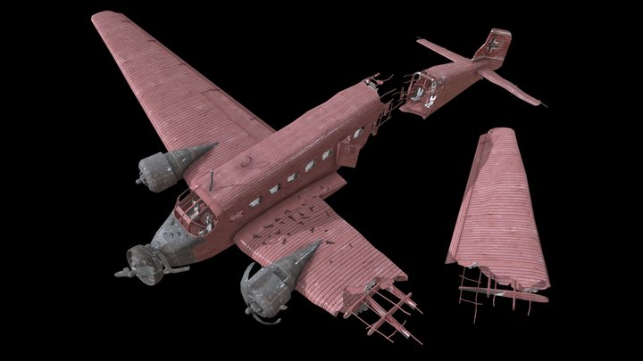 Junkers Ju 52 - Wreck Version 3D Model