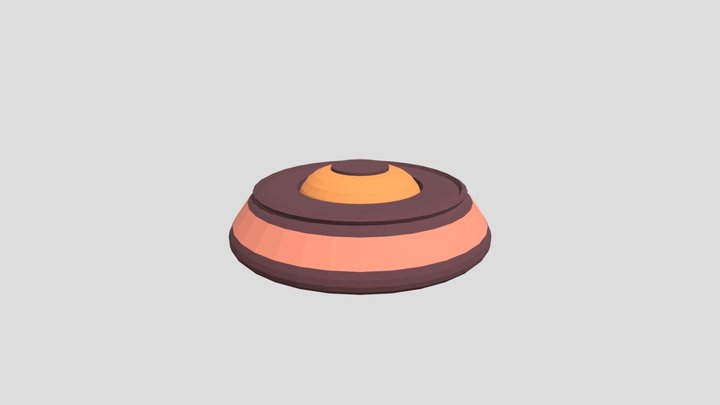Low-Poly Landmine 3D Model