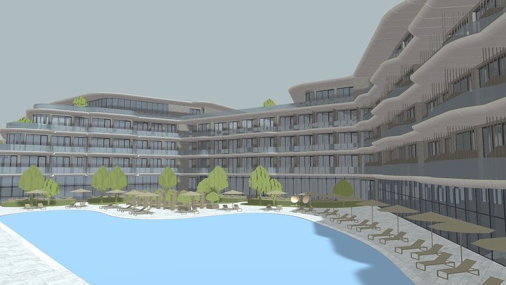 0160_POL_Facades_Hotel 3D Model