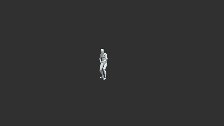 Turning Sharply With A Spear 3D Model
