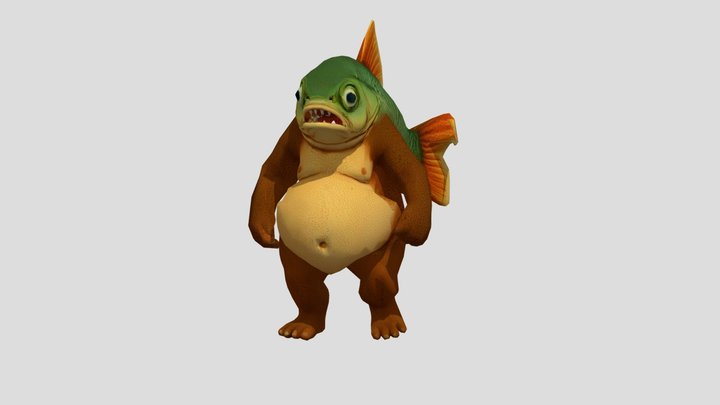 Bear Fish 3D Model