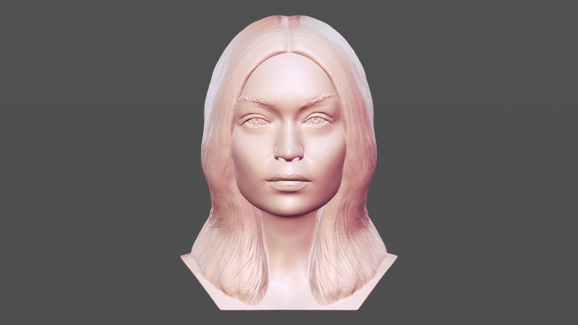 3D model Gigi Hadid bust for 3D printing - This is a 3D model of the Gigi Hadid bust for 3D printing. The 3D model is about a person with a white head covering.