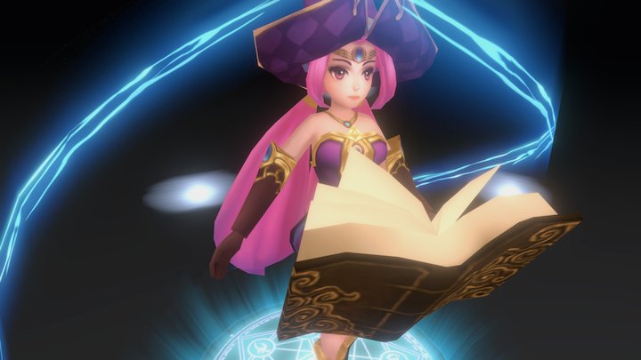 Magic Girl 3D Model