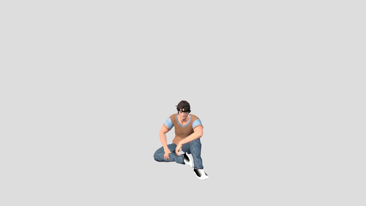 Sitting Idle 3D Model