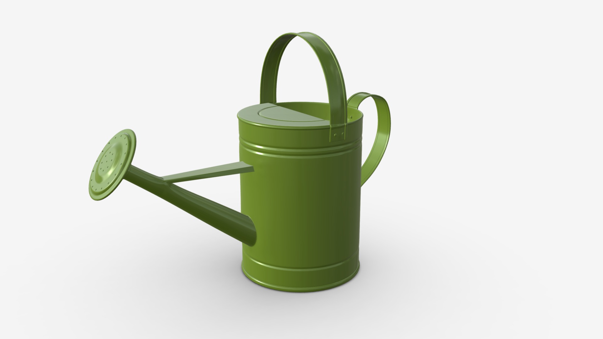 3D model Funny watering can - This is a 3D model of the Funny watering can. The 3D model is about a green watering can.