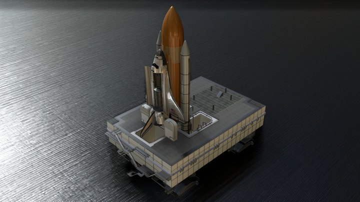 Kennedy Space Center and Endeavour Space Shuttle - 3D model by