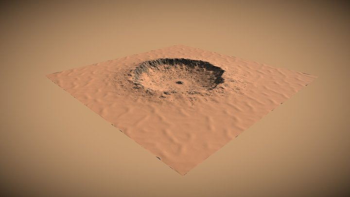 Mars Crater 3D Model