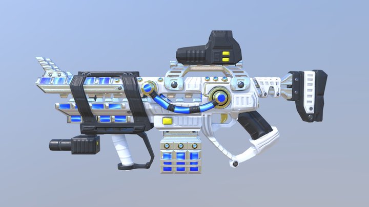 Energy Assault Rifle v2 3D Model