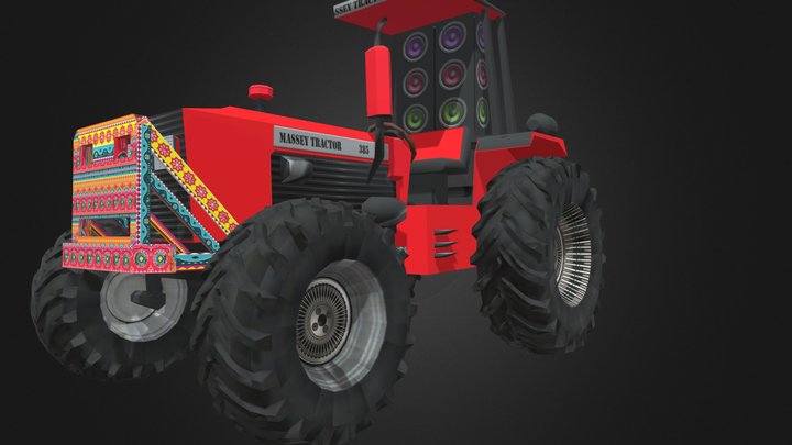 Massey 385 Tractor 3D Model