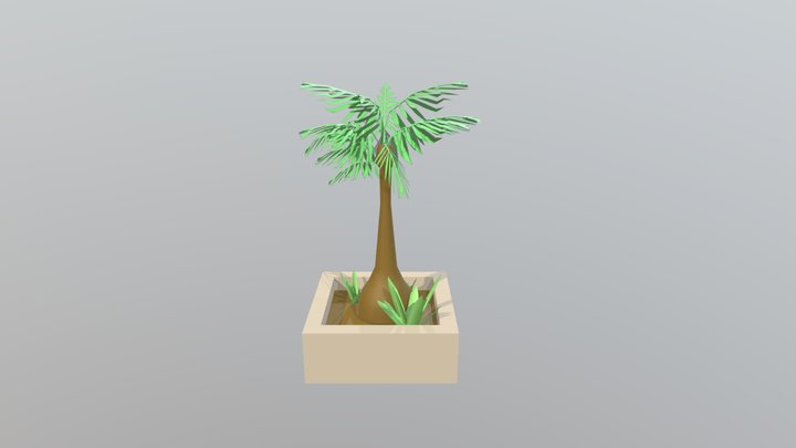 Mall Palm Tree 3D Model