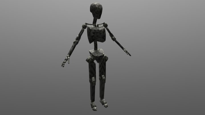 Fiddybot Robot Carbon Fibre Avatar 3D Model