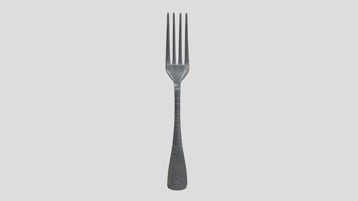 Decorated Fork 3D Model