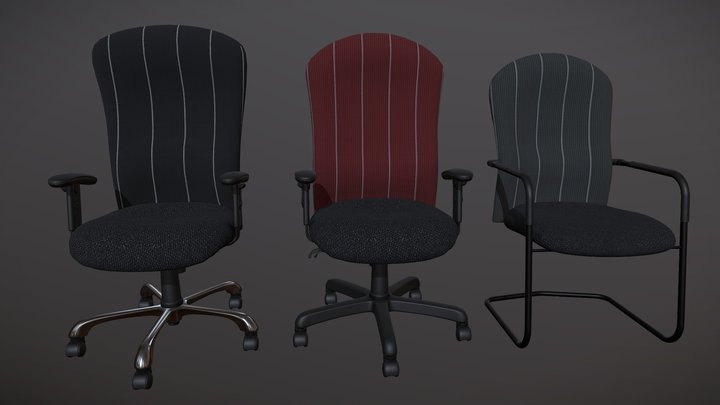 Ergonomic Office Chairs 3D Model