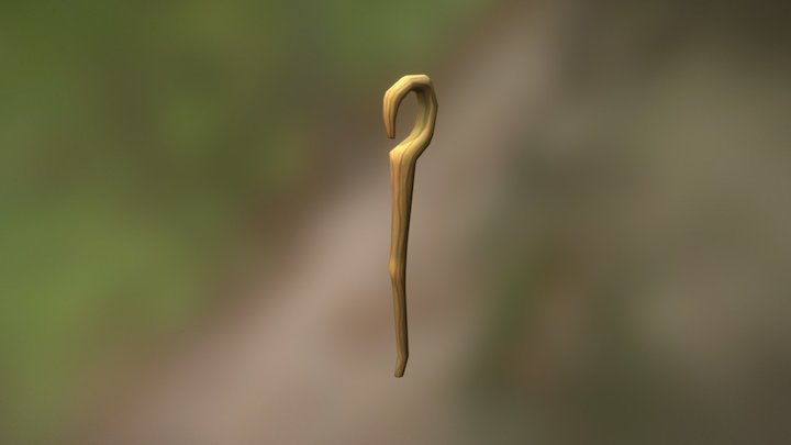Wooden Staff 3D Model