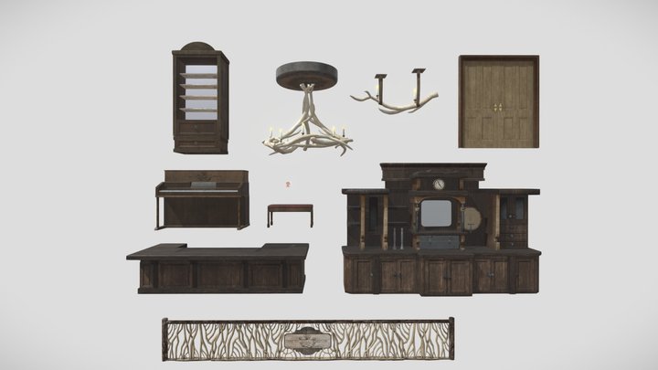 Game Ready Wild West Asset Pack 3D Model