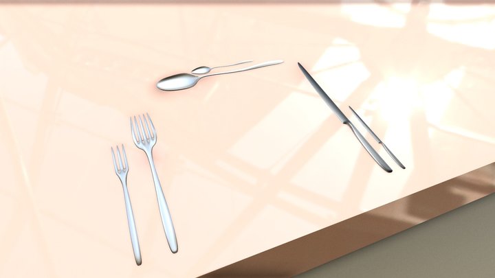 A Fine Decor Set for your fine Dinner 3D Model
