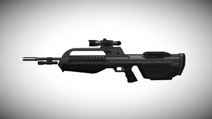 Halo Battle Rifle 3D Model