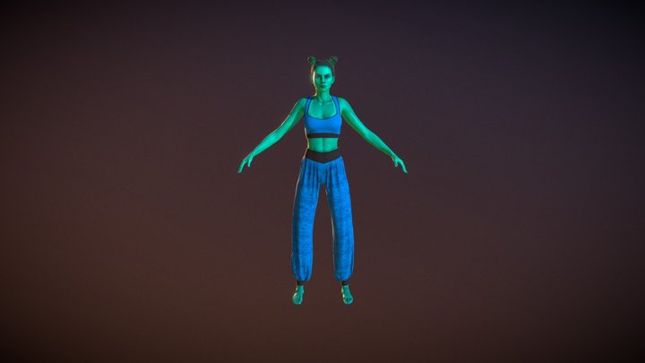 Aerobic Character - CC4 Test 3D Model