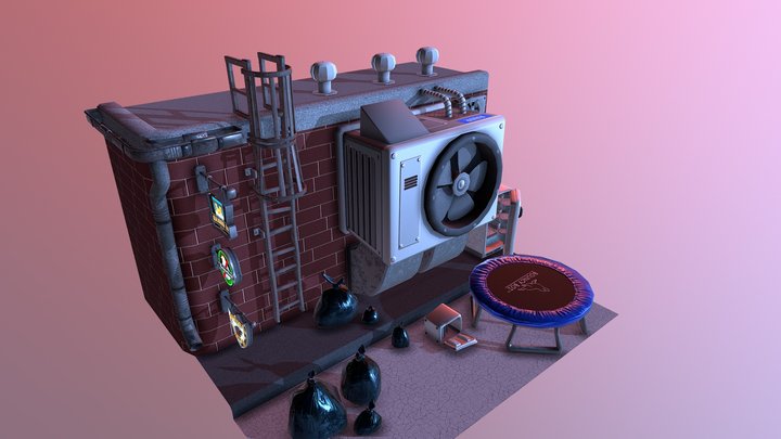 Alley 3D Model