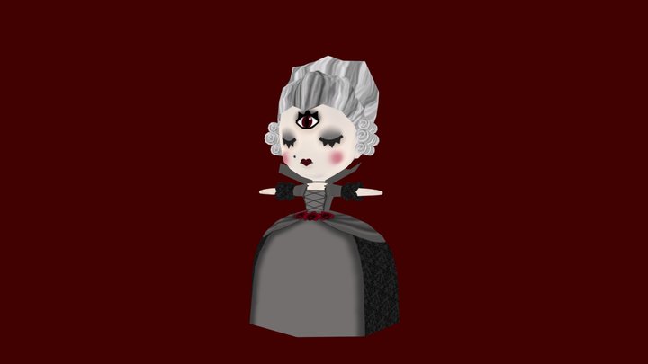 The Lady in the Rococo Dress 3D Model