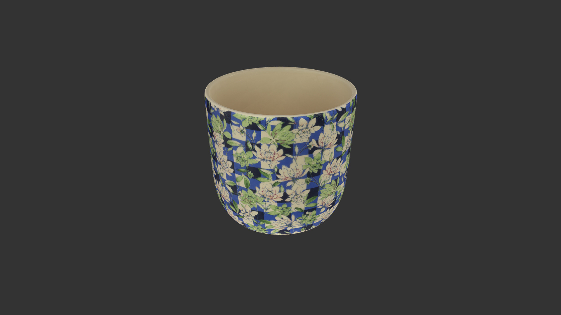 3D model Ceramic Vase - This is a 3D model of the Ceramic Vase. The 3D model is about a cup with a design on it.