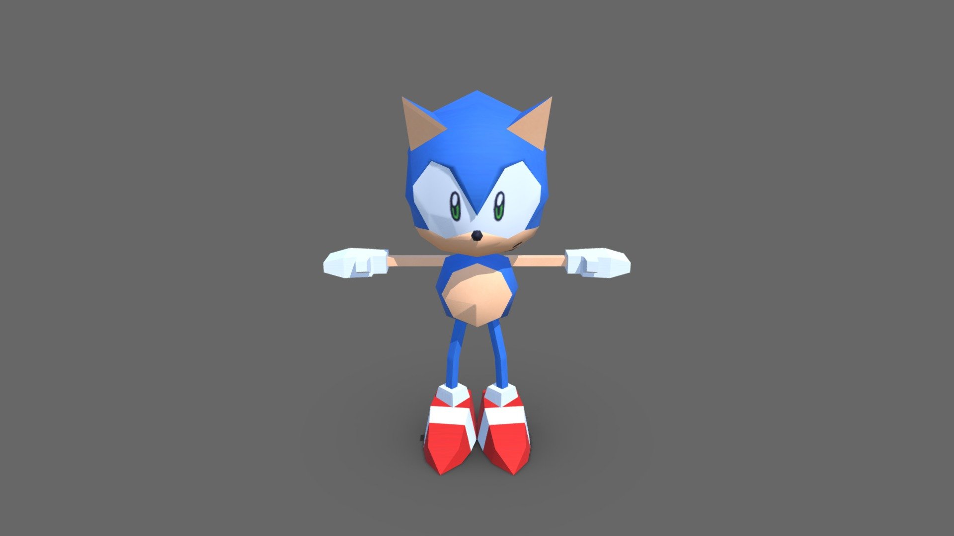Sonic the Hedgehog - Lowpoly Fan Art Model - Download Free 3D model by ...