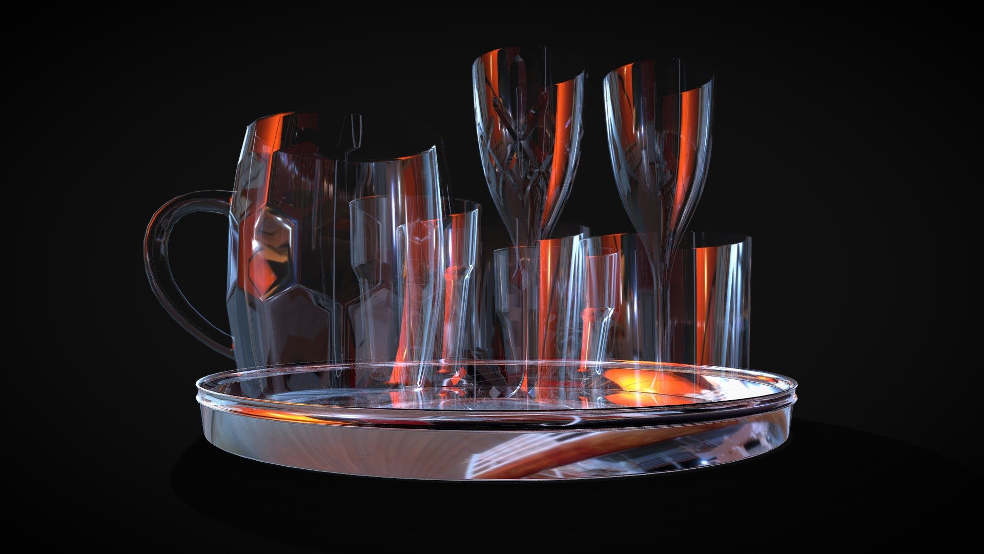 Glass Pack - Buy Royalty Free 3D model by Pledg [93f94f7] - Sketchfab Store