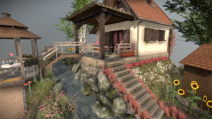 [DAE] Grandma's house - 3d low poly 3D Model