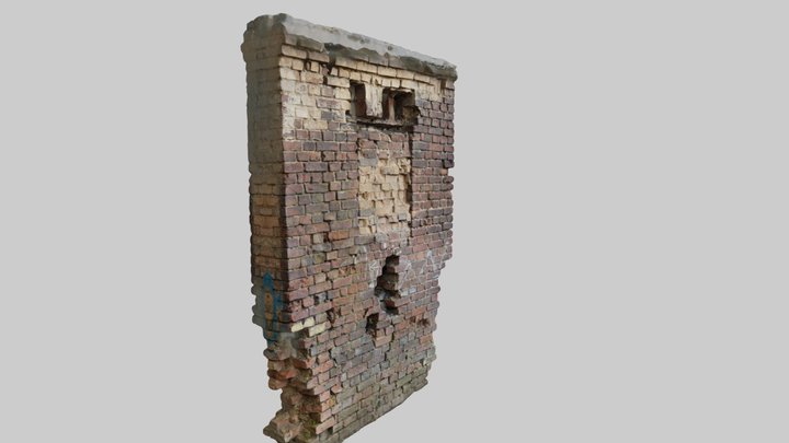 Photoscanned Modular Wall 01b 3D Model