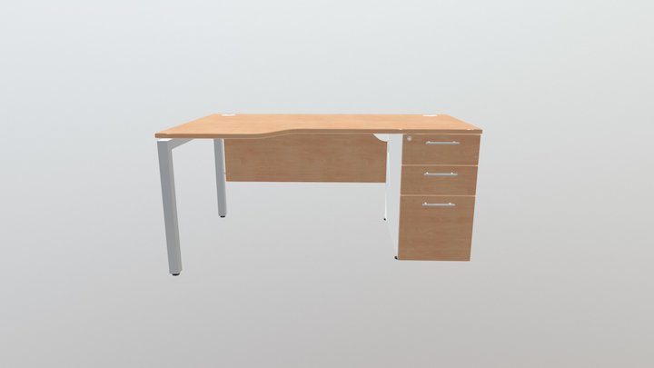 Duty Wave PSL3 1600 RH Modesty Silver WhBeech 3D Model